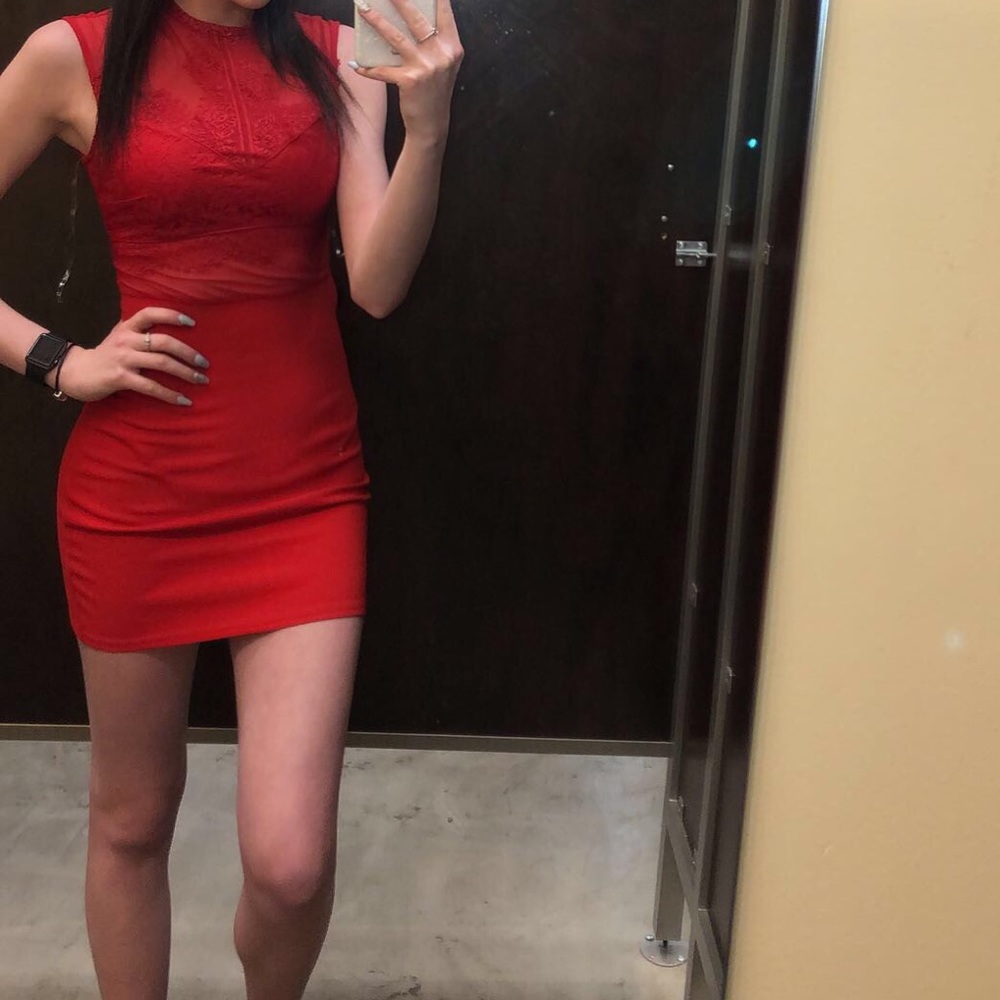 red dress